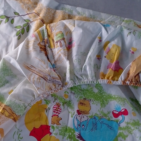 Vintage 1970s–1980s Winnie the Pooh Flat Bed Sheet Sears Roebuck & Co. - Picture 6 of 8